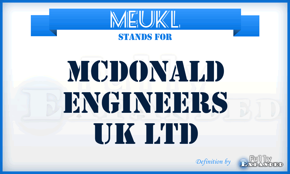 MEUKL - Mcdonald Engineers UK Ltd