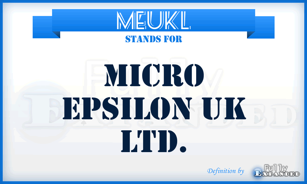 MEUKL - Micro Epsilon UK Ltd.