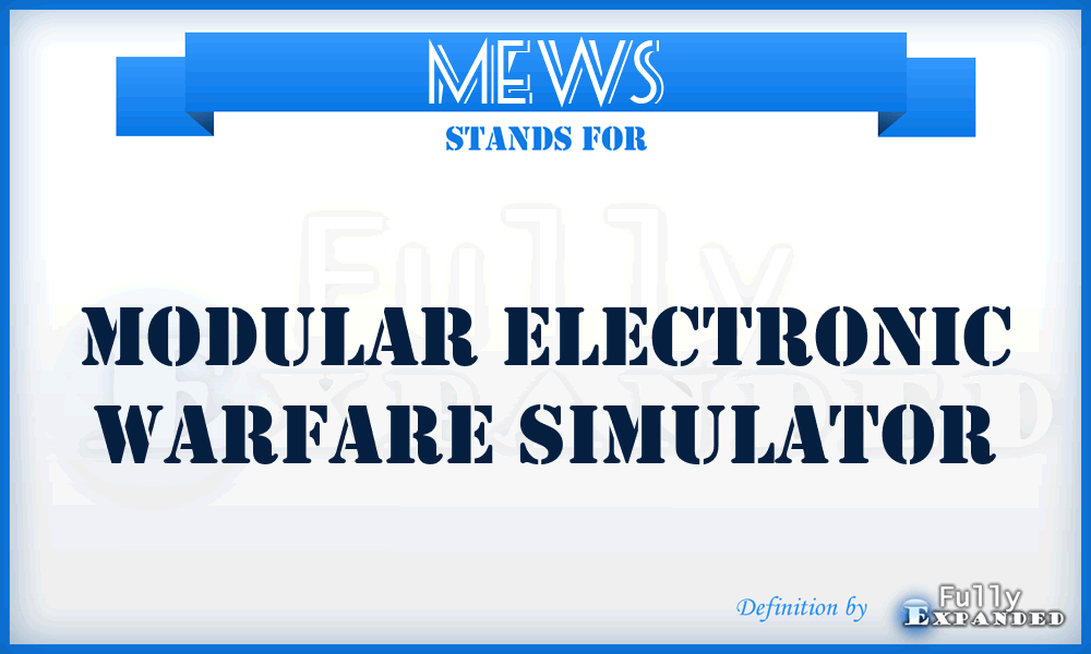 MEWS - modular electronic warfare simulator