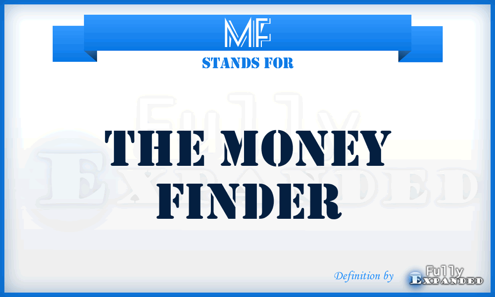 MF - The Money Finder
