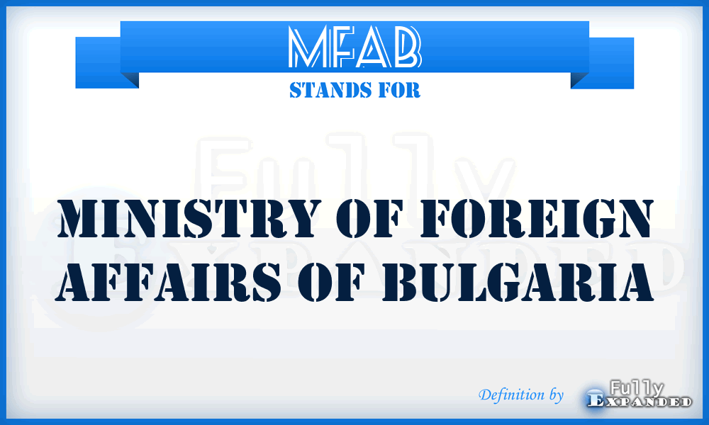 MFAB - Ministry of Foreign Affairs of Bulgaria