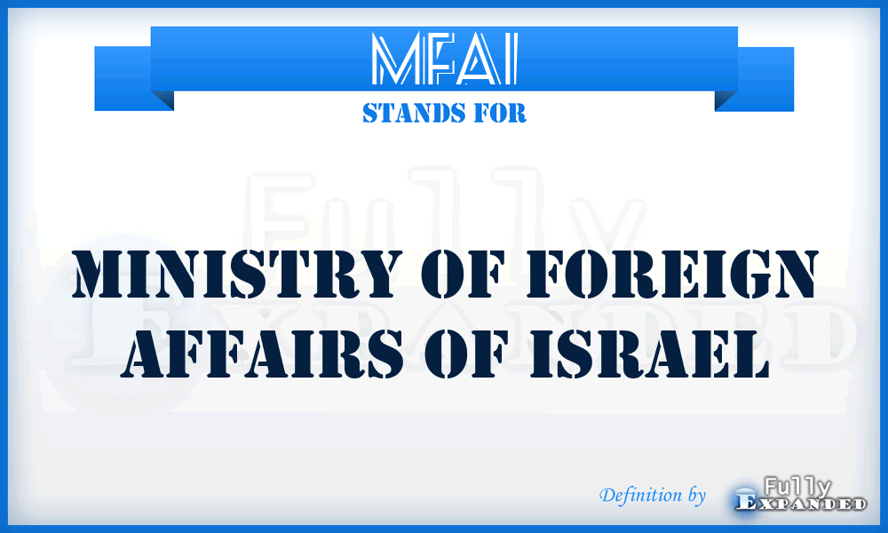 MFAI - Ministry of Foreign Affairs of Israel