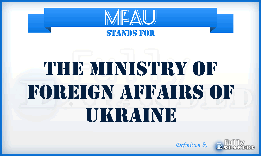 MFAU - The Ministry of Foreign Affairs of Ukraine