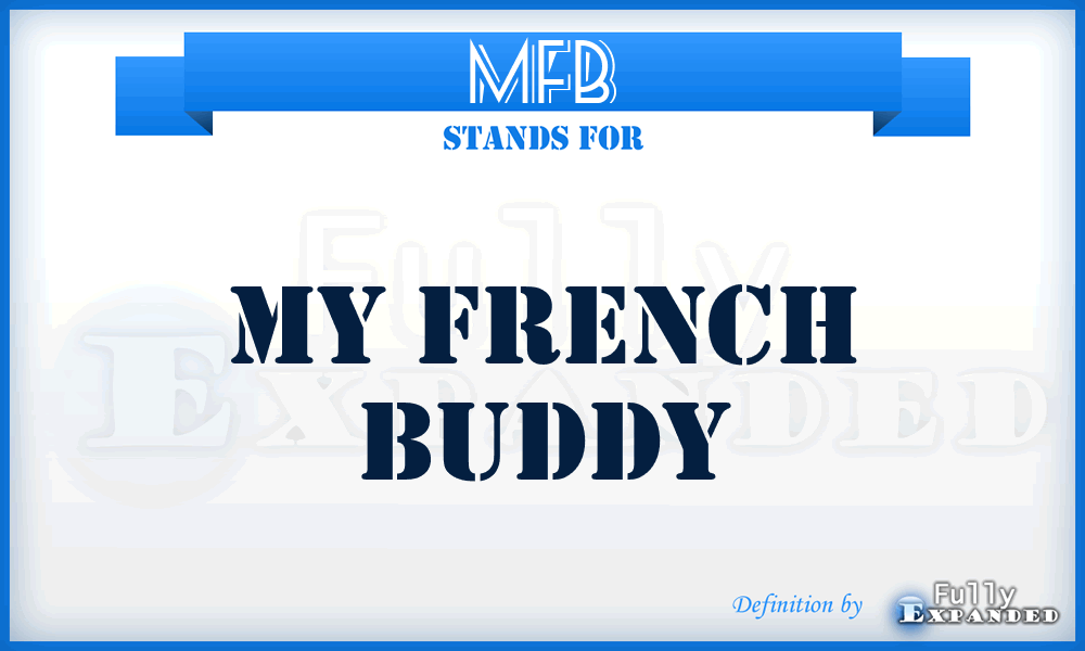 MFB - My French Buddy