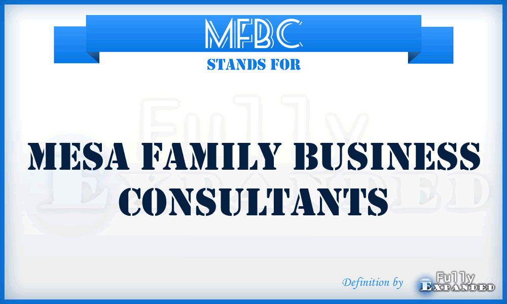 MFBC - Mesa Family Business Consultants