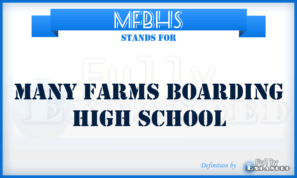 MFBHS - Many Farms Boarding High School