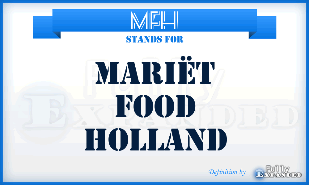 MFH - Mariët Food Holland