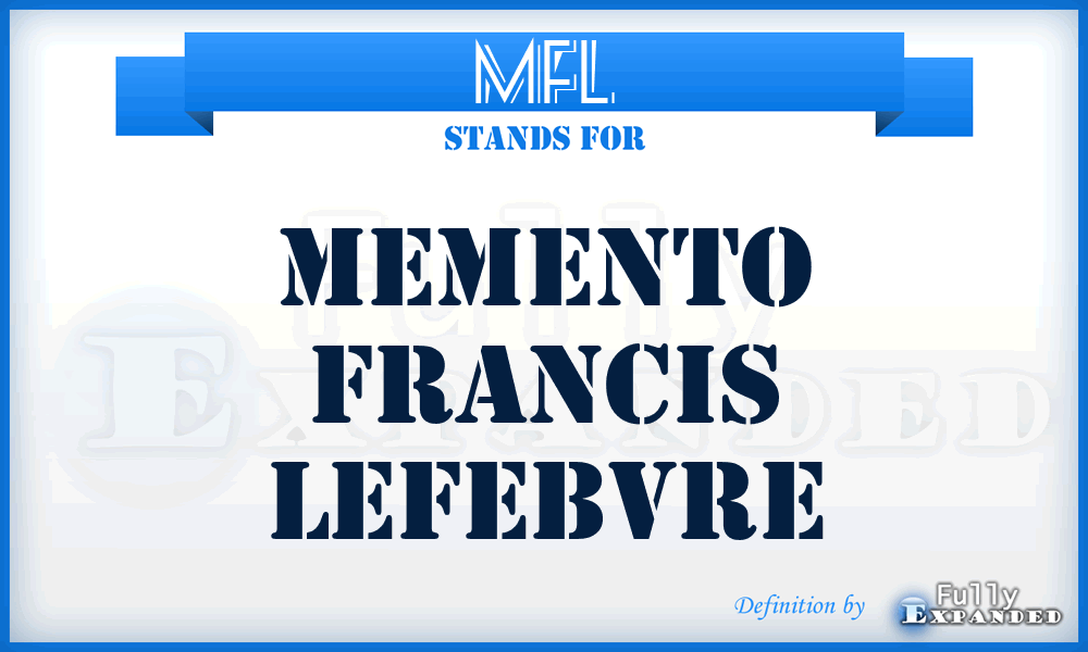 MFL - Memento Francis Lefebvre