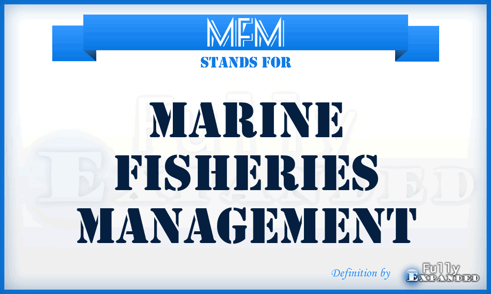 MFM - Marine Fisheries Management