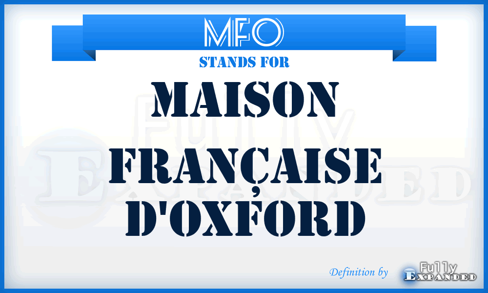 MFO - Maison Française d'Oxford