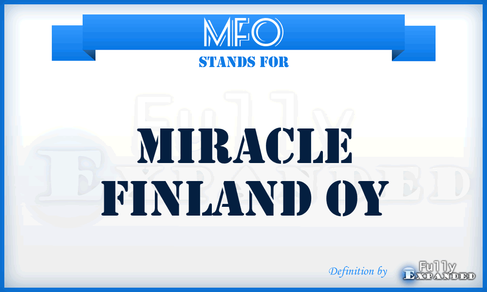 MFO - Miracle Finland Oy