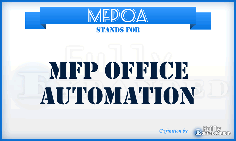 MFPOA - MFP Office Automation