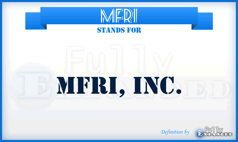 MFRI - MFRI, Inc.