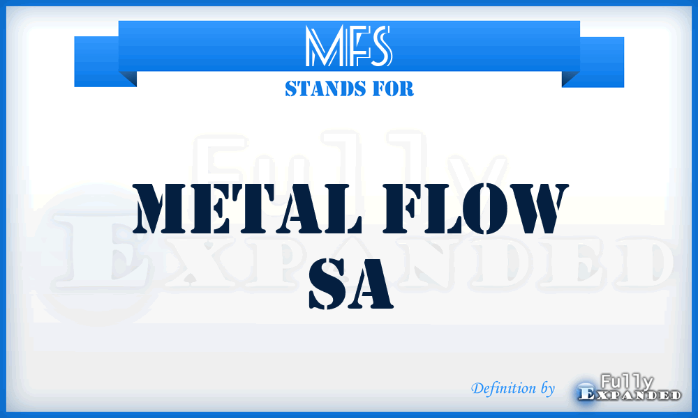 MFS - Metal Flow Sa