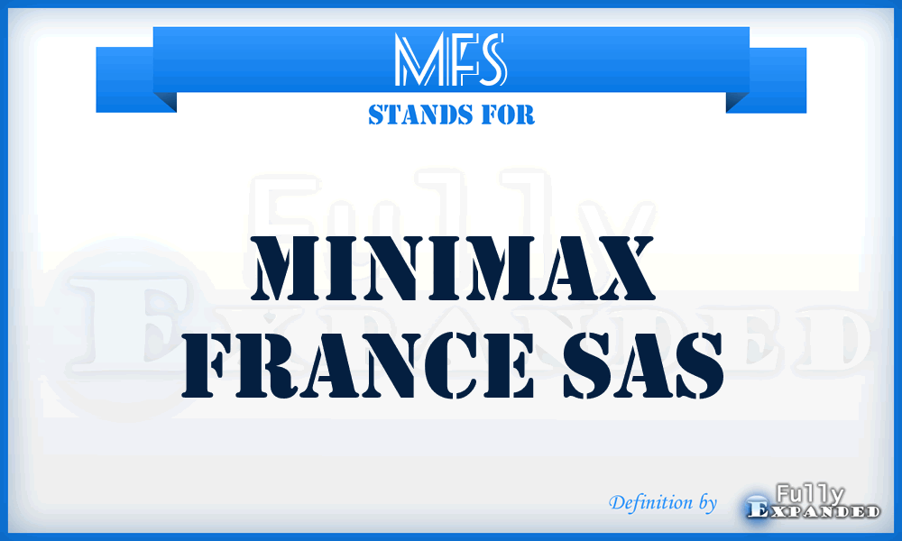 MFS - Minimax France Sas