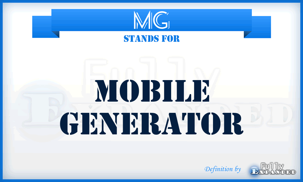 MG - Mobile Generator