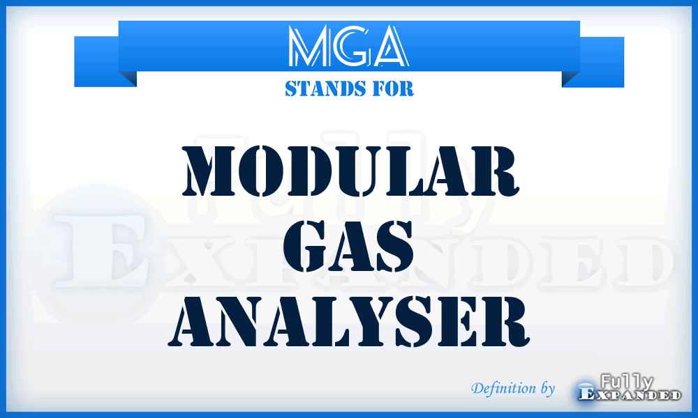 MGA - Modular Gas Analyser