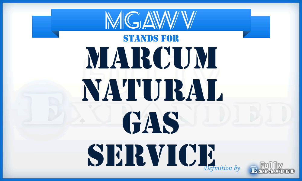 MGAWV - Marcum Natural Gas Service