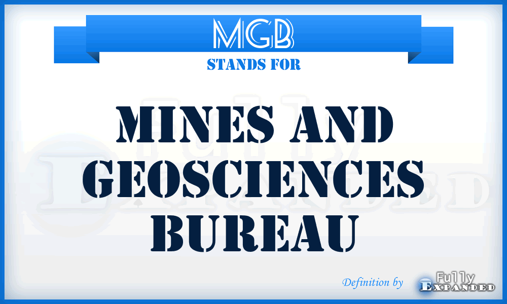 MGB - Mines and Geosciences Bureau