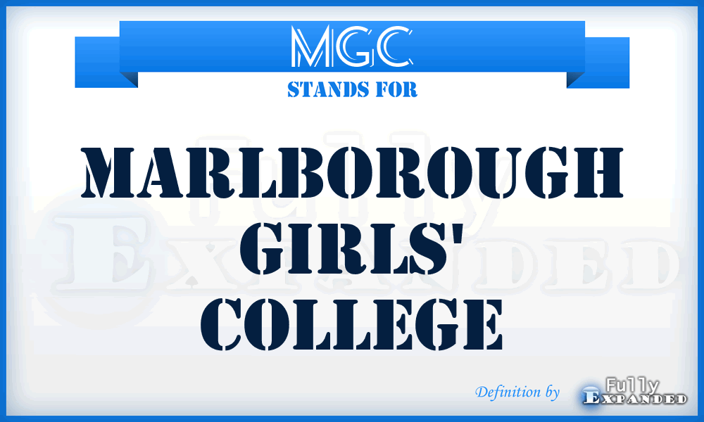 MGC - Marlborough Girls' College