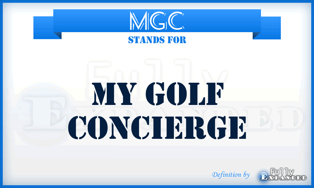 MGC - My Golf Concierge