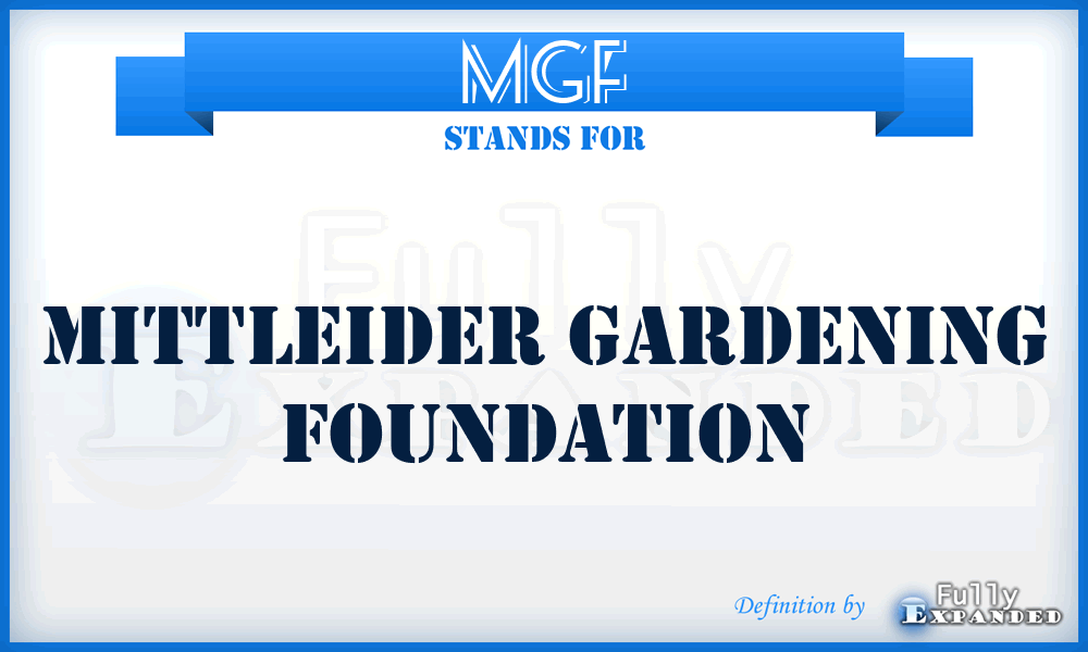 MGF - Mittleider Gardening Foundation