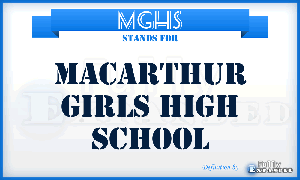 MGHS - Macarthur Girls High School