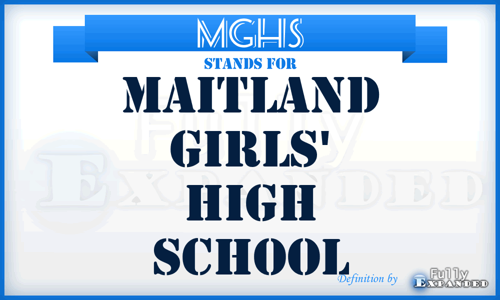 MGHS - Maitland Girls' High School