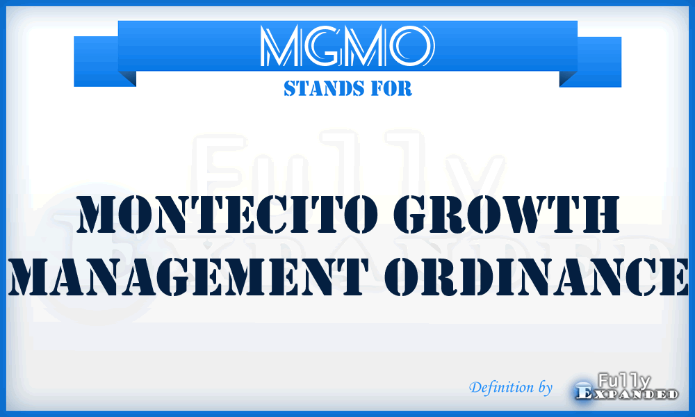MGMO - Montecito Growth Management Ordinance