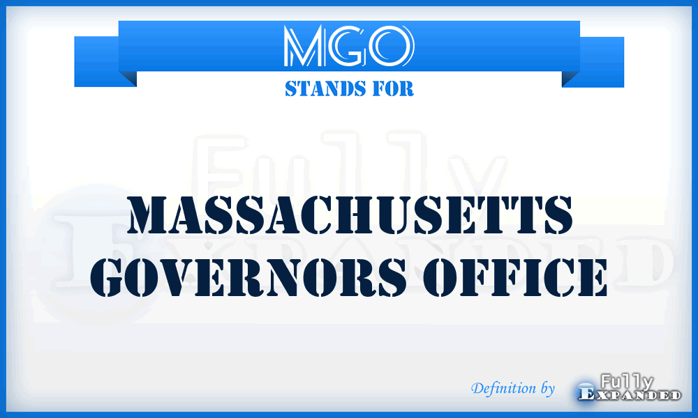 MGO - Massachusetts Governors Office