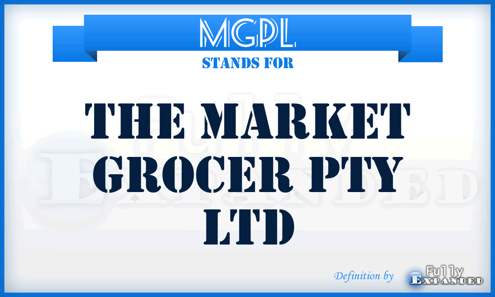 MGPL - The Market Grocer Pty Ltd