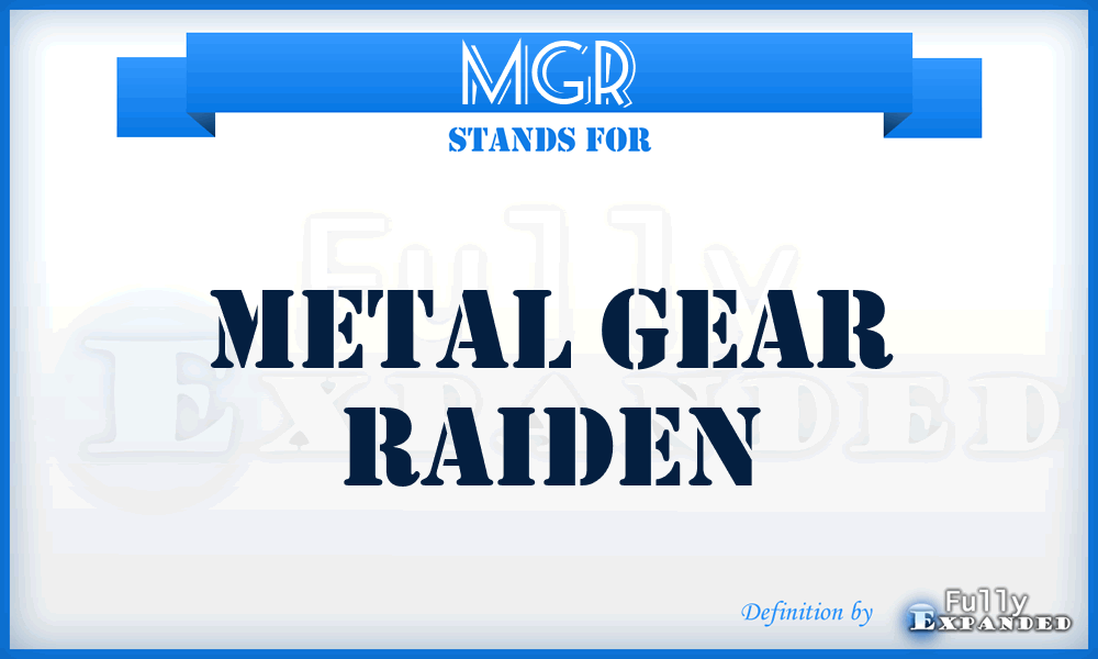 MGR - Metal Gear Raiden