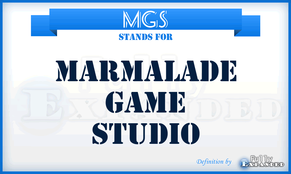 MGS - Marmalade Game Studio