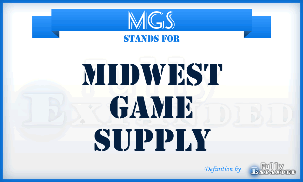 MGS - Midwest Game Supply
