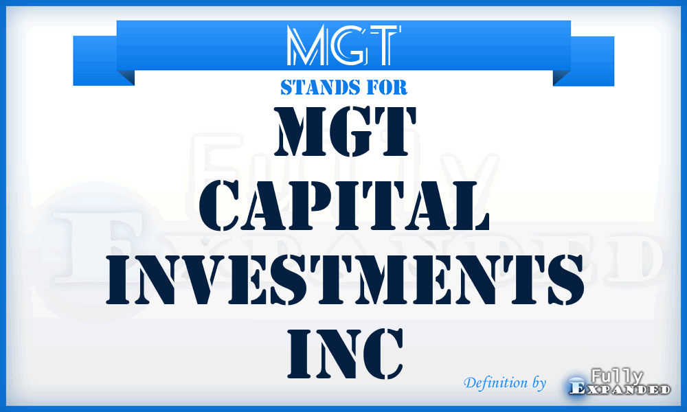 MGT - MGT Capital Investments Inc