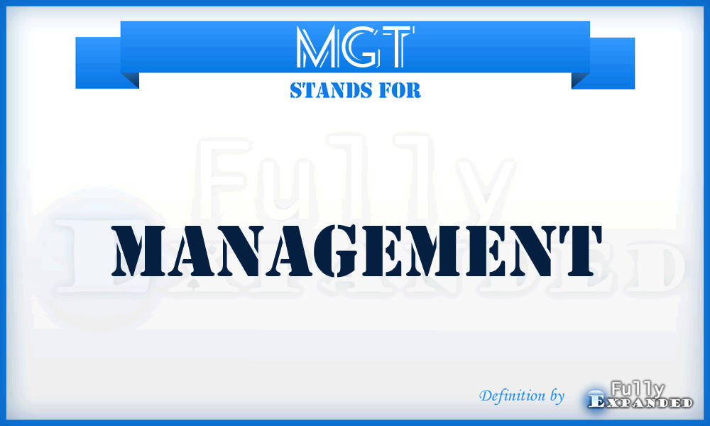 MGT - management