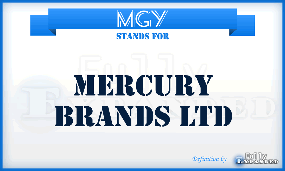MGY - Mercury Brands Ltd
