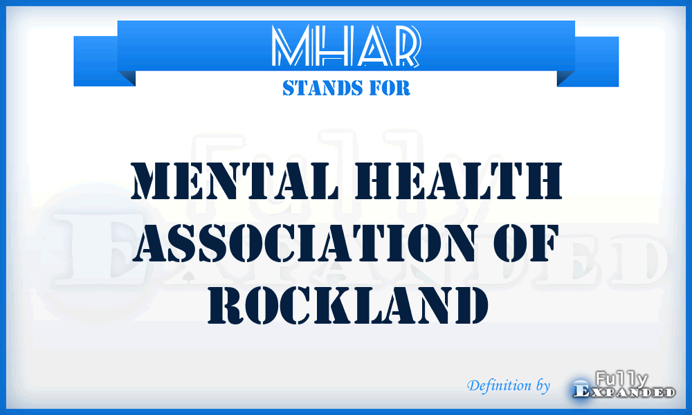 MHAR - Mental Health Association of Rockland