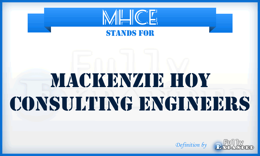 MHCE - Mackenzie Hoy Consulting Engineers