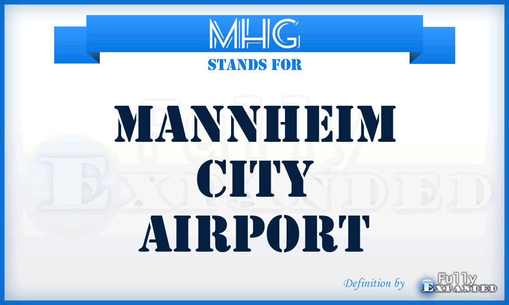 MHG - Mannheim City airport