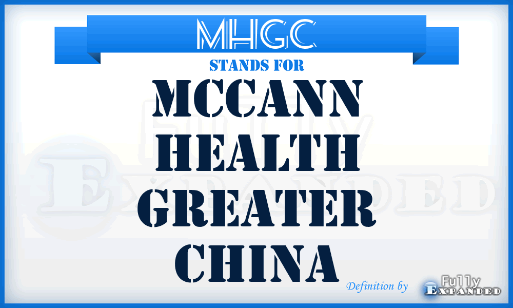 MHGC - Mccann Health Greater China