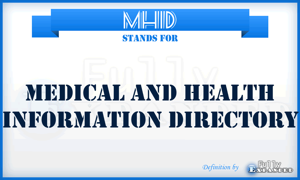 MHID - Medical and Health Information Directory