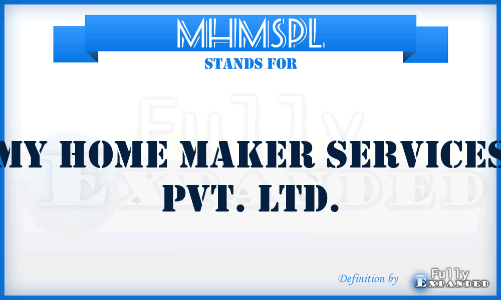 MHMSPL - My Home Maker Services Pvt. Ltd.