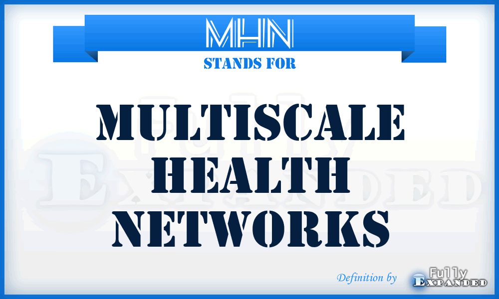 MHN - Multiscale Health Networks