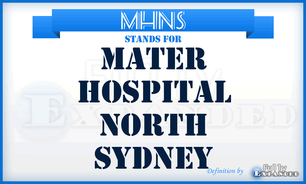 MHNS - Mater Hospital North Sydney