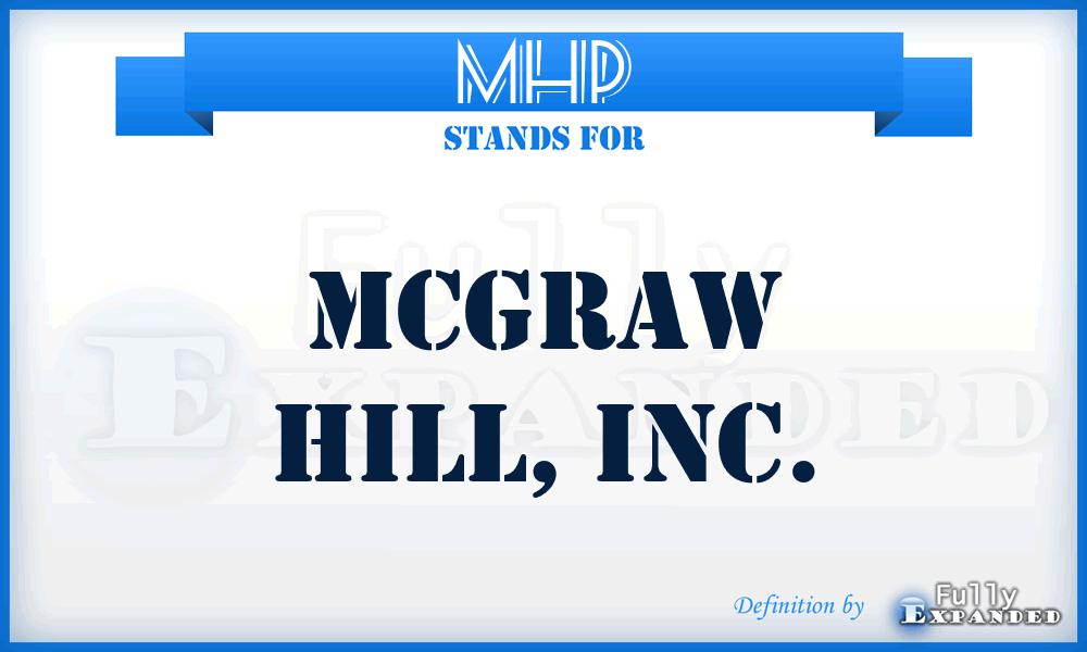 MHP - McGraw Hill, Inc.