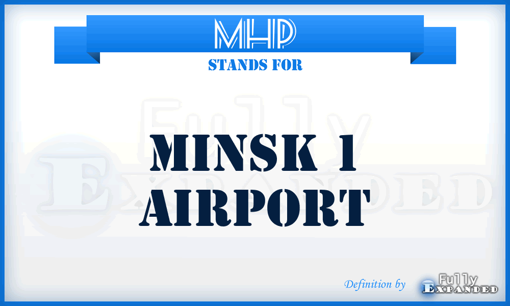 MHP - Minsk 1 airport