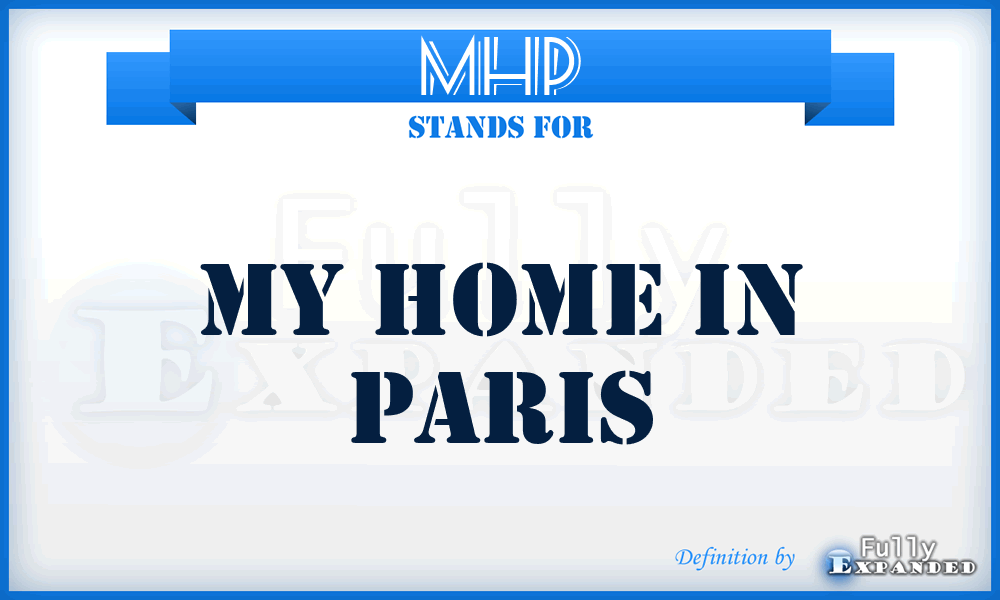 MHP - My Home in Paris