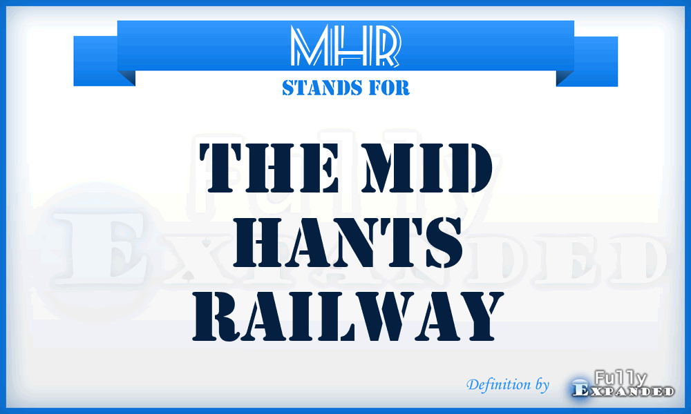 MHR - The Mid Hants Railway