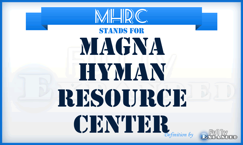 MHRC - Magna Hyman Resource Center